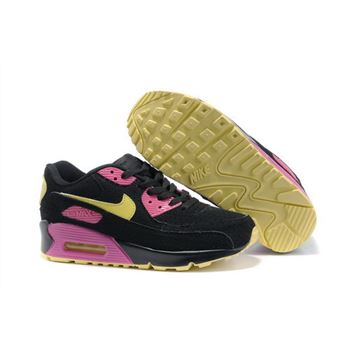Nike Air Max 90 Womens Shoes Wholesale Black Yellow Pink Online